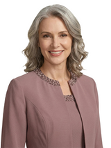 ChicSew Chiffon A-Line Short Mother Of The Groom Dress With Jacket Beaded Neckline