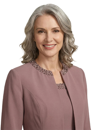 ChicSew Chiffon A-Line Mother Of The Groom Dress With Jacket Tea Length Beaded Neckline Set