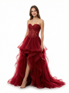 Sweet Tulle And Lace A-line Sweetheart Long Party Prom Dresses