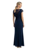 Chicsew Elegant V-Neck Cap Sleeves Mermaid Lace Chiffon Mother Of The Bride Dress