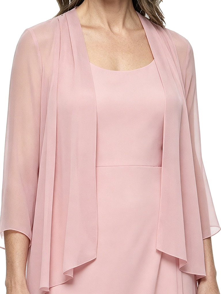 ChicSew Scoop Long Sleeve Chiffon Jacket A-Line Mother Of The Bride And Groom Dresses