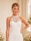 ChicSew Fancy Halter Sleeveless Sheath Lace Tulle Mini Wedding Dresses