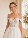 ChicSew Fancy Off The Shoulder Boning Lace Tulle Maxi A-Line Wedding Dress