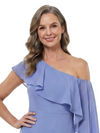 ChicSew Asymmetrical Ruffle Chiffon Sheath Tea-Length Mother Of The Bride Dress