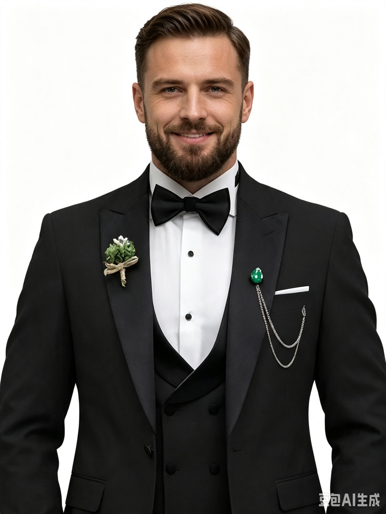 Classic 3 Piece Black Men's Suit with Regular Fit and Sophisticated Peak Lapel