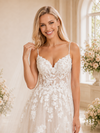 ChicSew Beautiful A-line Spaghetti Straps V-Neck Long Lace Appliques Wedding Dresses Online