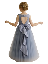 Beautiful Round Neck Sleeveless Flower Girl Dress A-Line Bow Knot Tulle Gown For Weddings Special Occasions