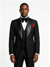 Classic 1 Piece Black Men's Suit with Regular Fit and Sophisticated Peak Lapel