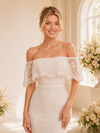 ChicSew Classy Romantic Off The Shoulder Mermaid Lace Long Wedding Dress With Train