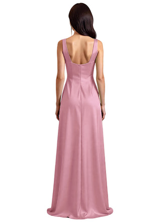 Elegant Mermaid Scoop Sleeveless Side Slit Mother of the Brides Dresses