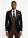 Color Blocking 1 Piece Men's Suit with Regular Fit and Sophisticated Peak Lapel