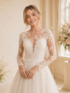 ChicSew Fancy Illusion Long Sleeves Lace Tulle Long A-Line Wedding Dress
