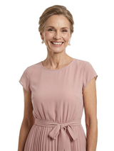 ChicSew Jewel Short Sleeve Chiffon Knee Length Casual Mother of the Bride Dress