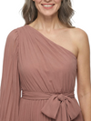 ChicSew Beautiful A-Line One Shoulder Long Sleeve Pleated Chiffon Mother Of The Groom Dresses