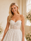 ChicSew Timeless Sweetheart A-Line Lace Tulle Boning Side Slit Floor-Length Wedding Dresses