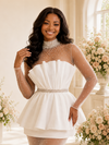 ChicSew Unqiue High Neck Tulle Chiffon Mermaid Long Sleeves Floor-Length Wedding Dress With Beading