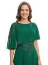 ChicSew Modern Jewel Lace A-Line Chiffon Cape Mother Of The Bride Gowns