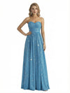 Convertible A-Line Glitter Jersey Maxi Formal Evening Dresses For Women