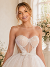 ChicSew Fancy Sweetheart Lace Tulle Boning A-Line Ankle-Length Wedding Dress With Bow Knot