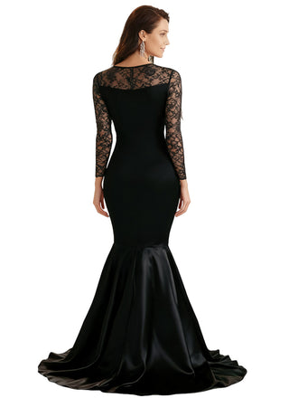 Elegant Mermaid V-neck Long Sleeves Mother of the Brides Dresses