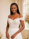 ChicSew Romantic Off The Shoulder Tulle Lace Mermaid Long Wedding Dress