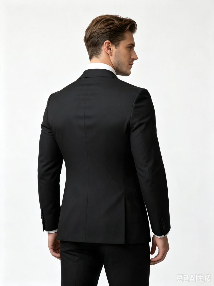 Classic 3 Piece Black Men's Suit with Regular Fit and Sophisticated Peak Lapel