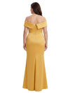 Elegant Soft Satin Sleeveless Off Shoulder Mermaid Floor-Length Mother Of The Bride Dresses
