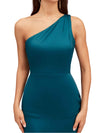 Sexy Mermaid One Shoulder Soft Satin Floor-Length Beauty Bridesmaid Dresses