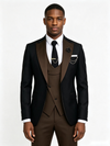 Color Blocking 1 Piece Men's Suit with Regular Fit and Sophisticated Peak Lapel