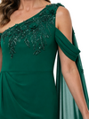 ChicSew Asymmetrical Straps Beaded Lace Sheath Chiffon Long Mother Of The Groom Gowns Luxury Exquisite