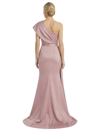 Chicsew Morden One Shoulder High-Low Satin Mermaid Mother of The Bride Dresses