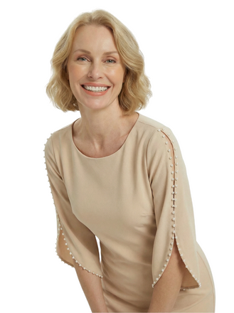 Chicsew Chiffon Stylish Modern Jewel 3/4 Sleeves Mother of The Bride Mermaid