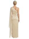 Elegant One Shoulder Ruched Satin Maxi Mother of The Groom Dress