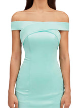 Simple Off The Shoulder Mermaid Beauty Soft Satin Floor-Length Bridesmaid Dresses