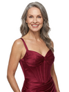 ChicSew Spaghetti Straps Boning Side Slit Satin Floor-Length Mermaid Mother of the Bride Dress