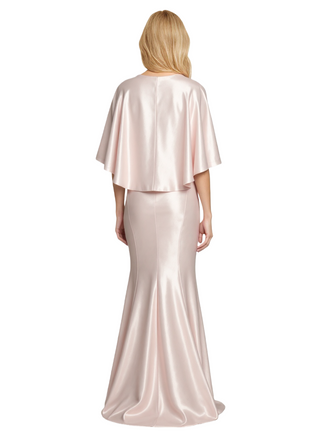 Elegant Side Slit Half Slevees Mermaid Long Mother Of The Bride Dresses