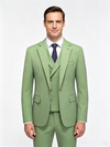 Classic 1 Piece Sage Men's Suit with Regular Fit and Sophisticated Peak Lapel