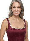 ChicSew Spaghetti Straps Square Soft Satin Boning Floor-Length A-Line Mother of the Bride Dress