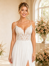 ChicSew Beautiful A-line Spaghetti Straps Lace Tulle Maxi Wedding Dresses Online
