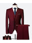 Burgundy Mens Slim Fit Suit Tuxedo 3-Piece Suits CN414