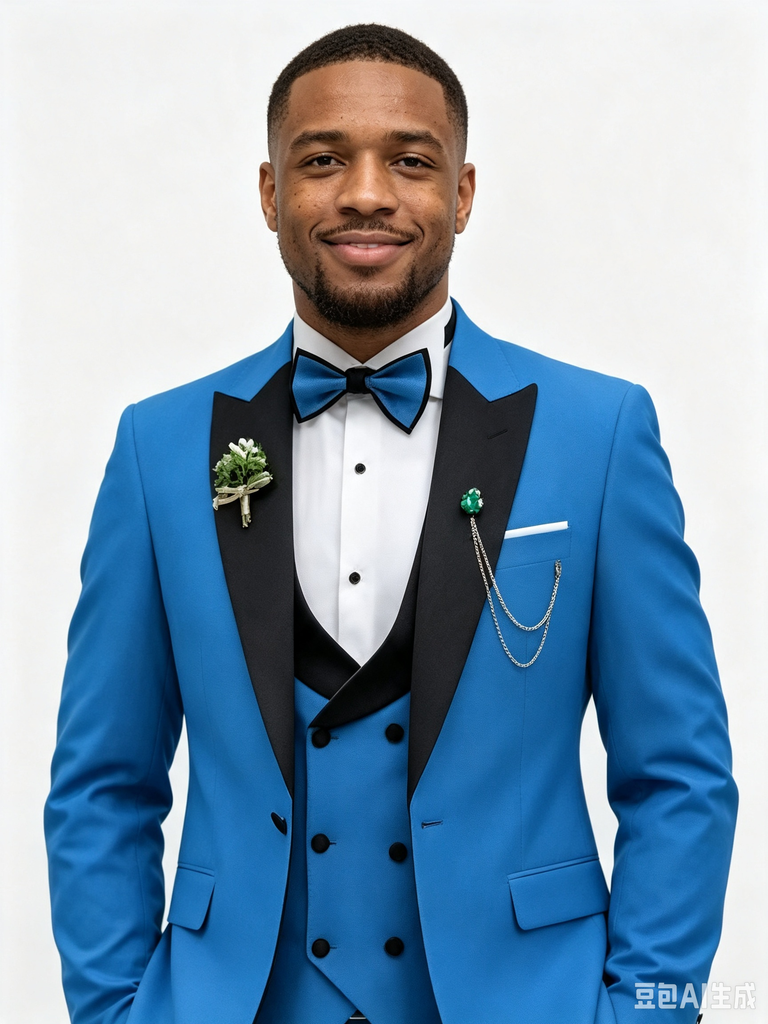 Classic 1 Piece Royal Blue Men's Suit with Regular Fit and Sophisticated Peak Lapel