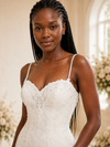 ChicSew Romantic Spaghetti Straps Tulle Lace Appliques Maxi Long Wedding Dress