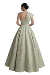 ChicSew Modern Floral Jacquard One Shoulder Floor-Length A-Line Long Formal Evening Dresses