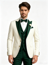 Color Blocking 1 Piece Men's Suit with Regular Fit and Sophisticated Peak Lapel