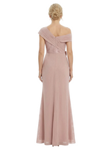 Chicsew Beautiful One Shoulder Lace Appliques Mermaid Chiffon Mother Of The Bride Dress