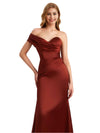 Elegant Silky Satin One Shoulder Mermaid Floor Length Bridesmaid Dresses Online