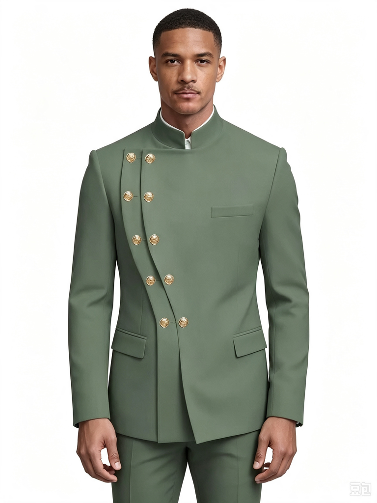 Classic 2 Piece Men's Suit with Regular Fit and Sophisticated Peak Lapel