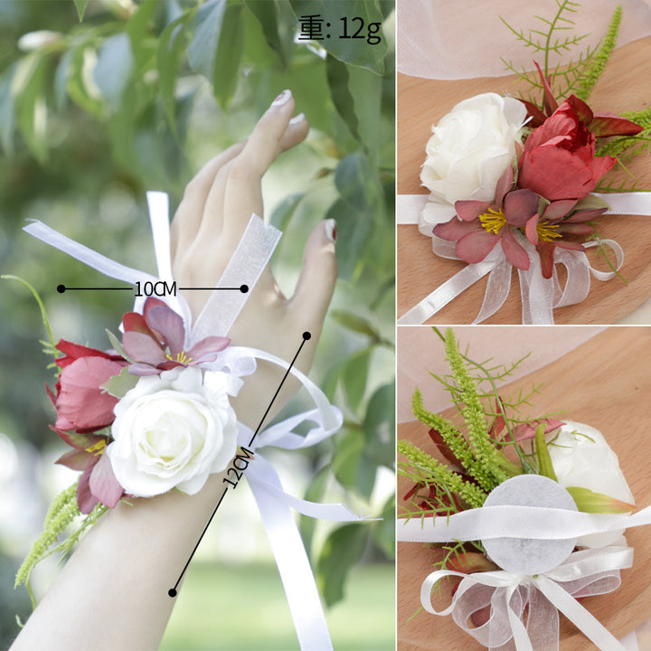New Style Wedding Bridesmaids Wrist Flowers Girls Decorative Wrist Flowers , CG61497
