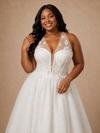 ChicSew Classy Halter Boning Glitter Tulle A-Line Ankle-Length Wedding Dress With Applique