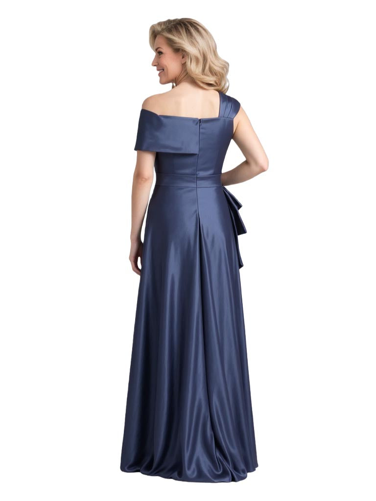 Elegant Asymmetric One Shoulder Satin A-line Mother Of The Bride Dresses